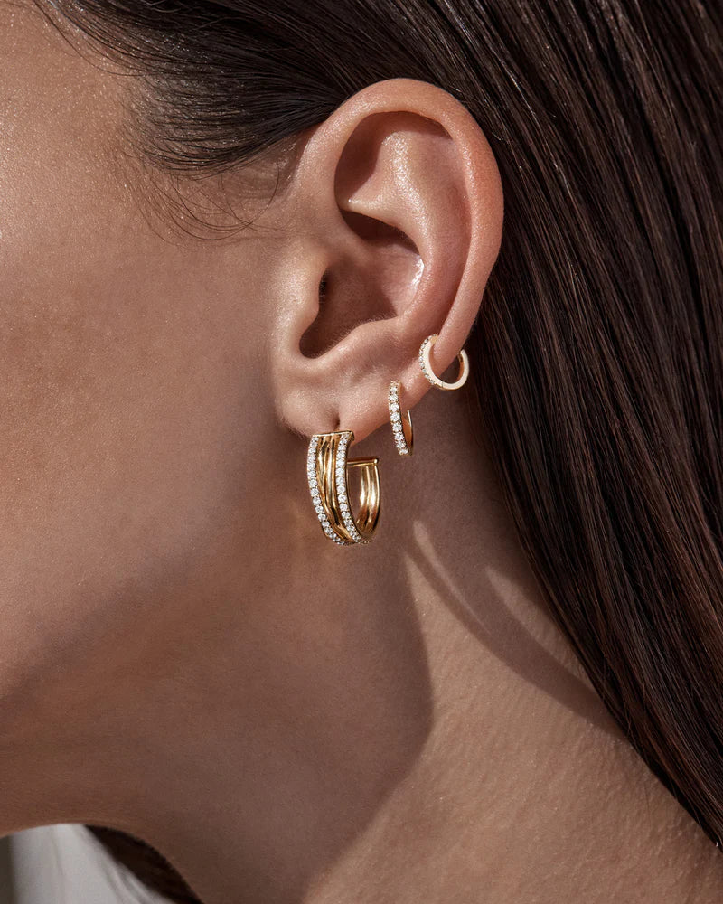 By Charlotte Entwined Hearts Large Hoops- 18K Gold Vermeil