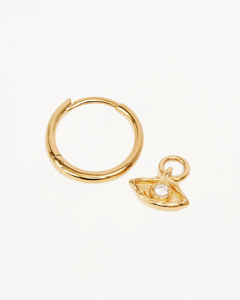 By Charlotte I Am Protected Hoops - 18k Gold Vermeil