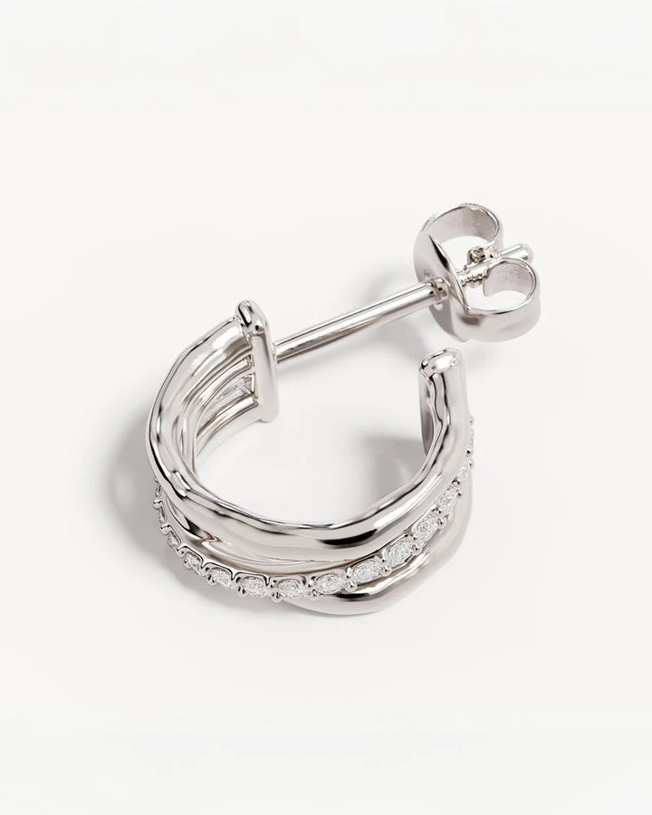By Charlotte Entwined Hearts Hoops-Sterling Silver