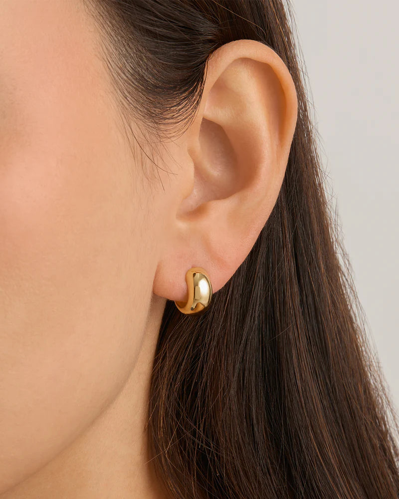 By Charlotte 18k Gold Vermeil Bold Huggie Hoops