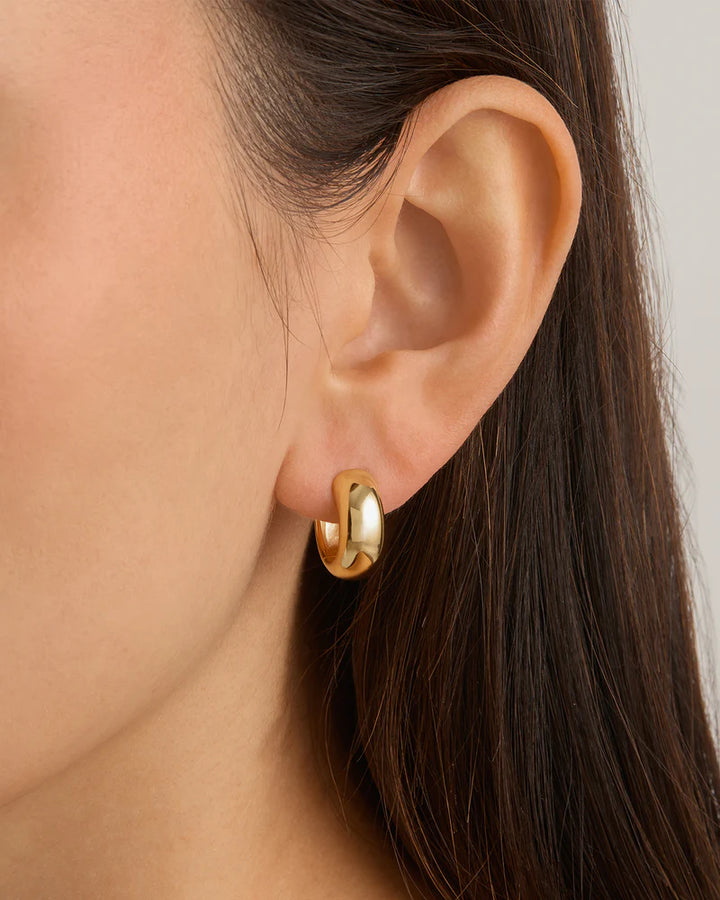 By Charlotte 18k Gold Vermeil Bold Small Hoops