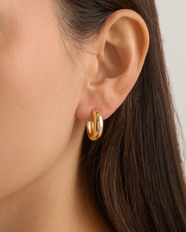 By Charlotte 18k Gold Vermeil Bold Large Hoops