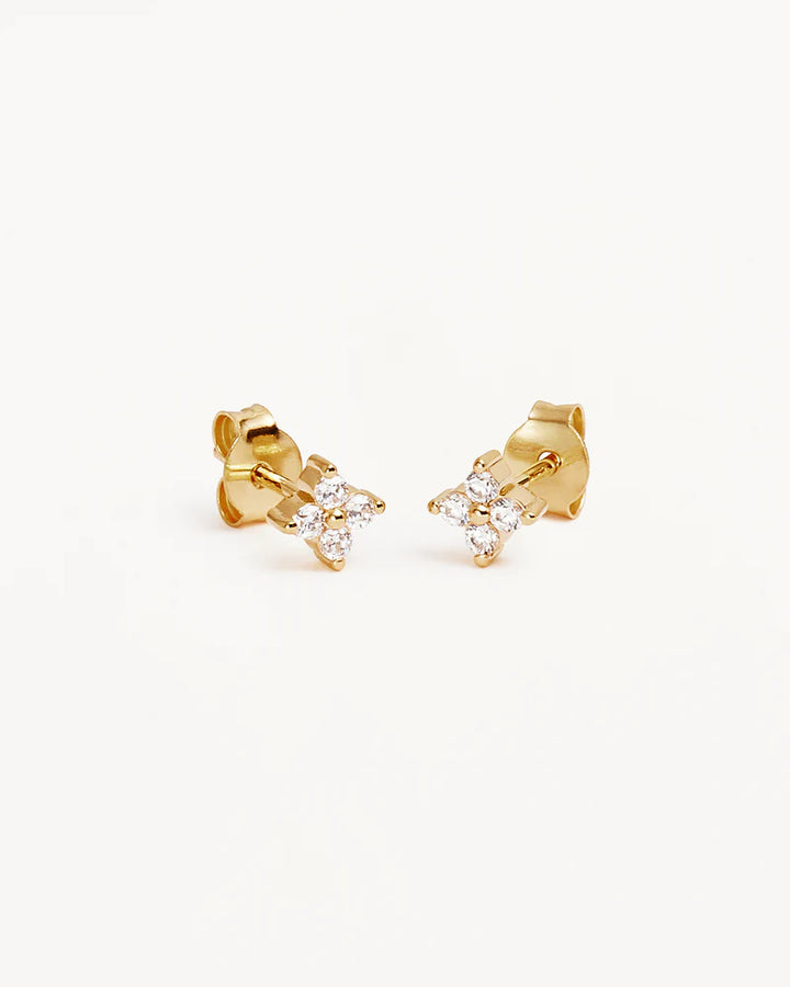 By Charlotte Crystal Bloom Stud Earrings-18k Gold Vermeil