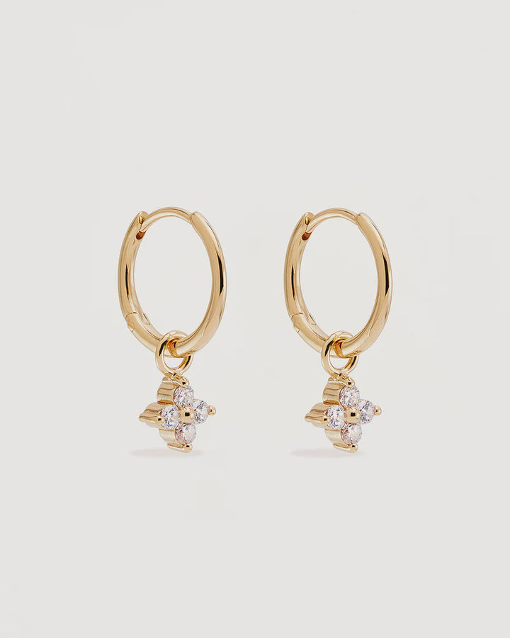 By Charlotte Crystal Bloom Hoops - 18k Gold Vermeil