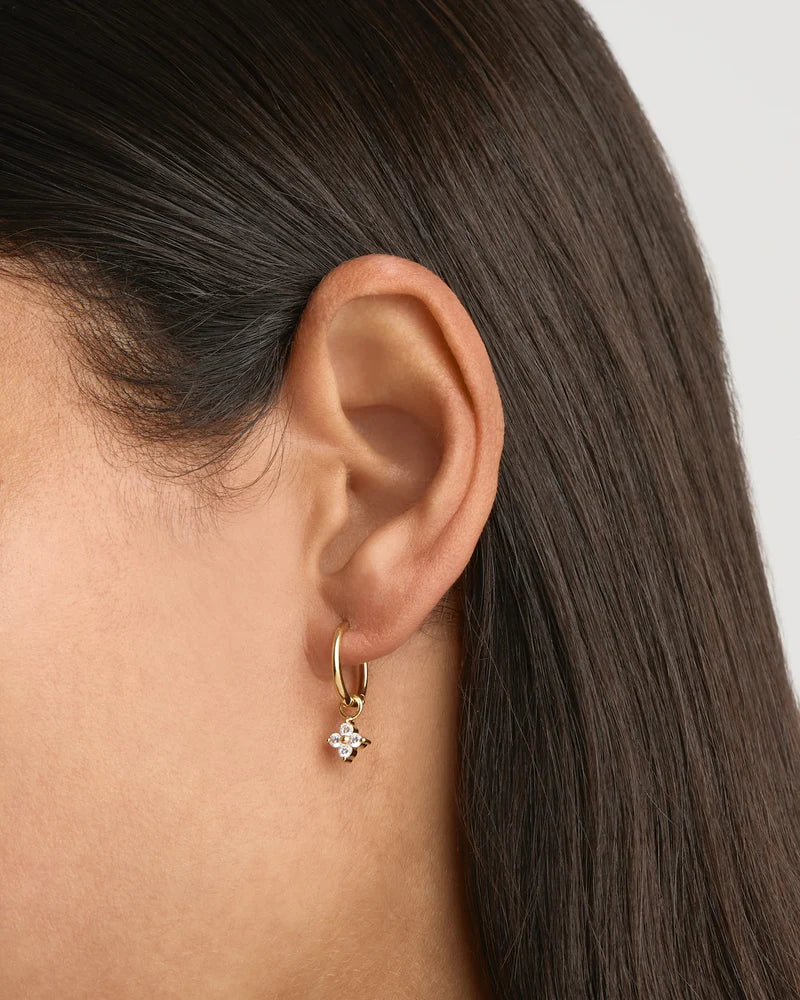 By Charlotte Crystal Bloom Hoops - 18k Gold Vermeil