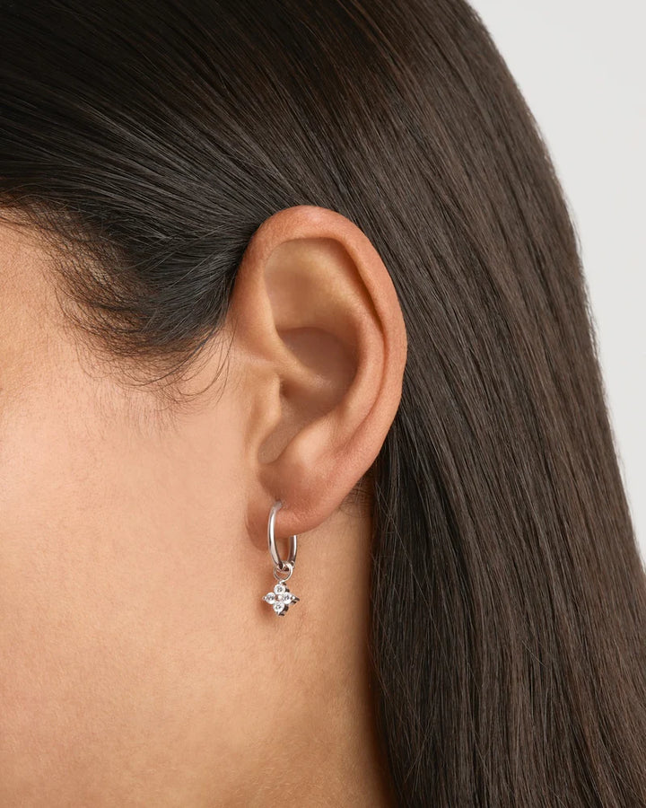 By Charlotte Crystal Bloom Hoops - Sterling Silver