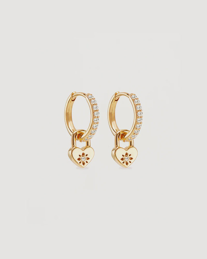 By Charlotte Love Unlocked Padlock Hoops - 18k Gold Vermeil