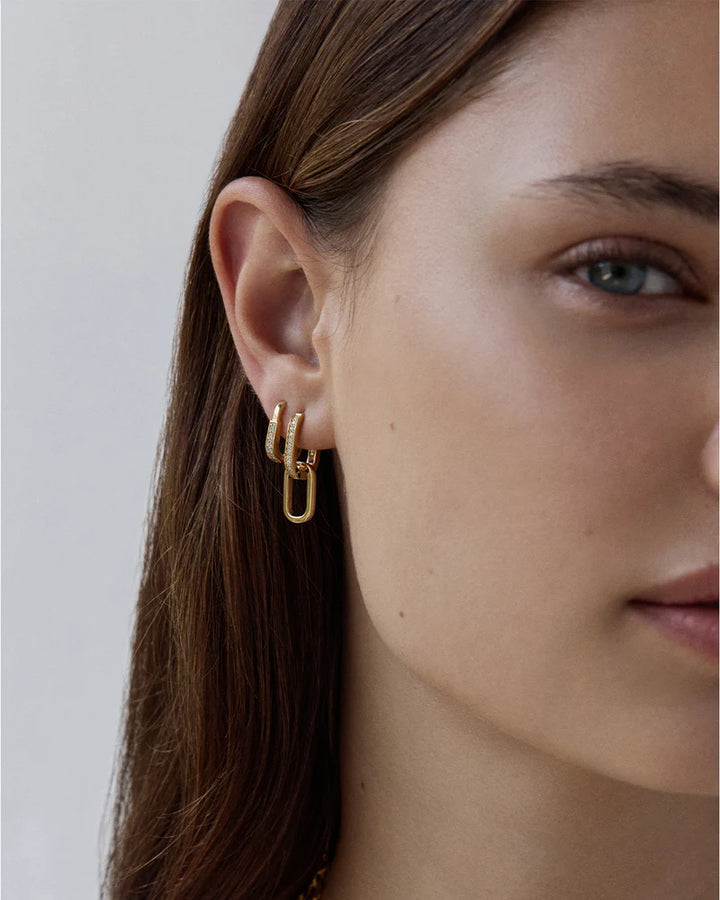 By Charlotte Connect Deeply Hoops - 18k Gold Vermeil