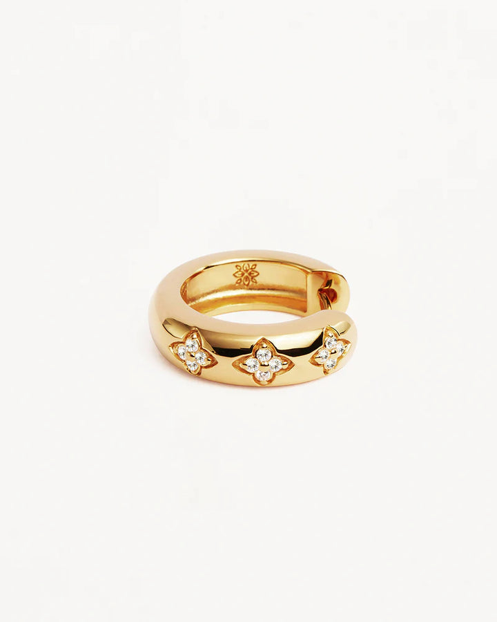 By Charlotte Bloom With You Lotus Hoops 18K Gold Vermeil