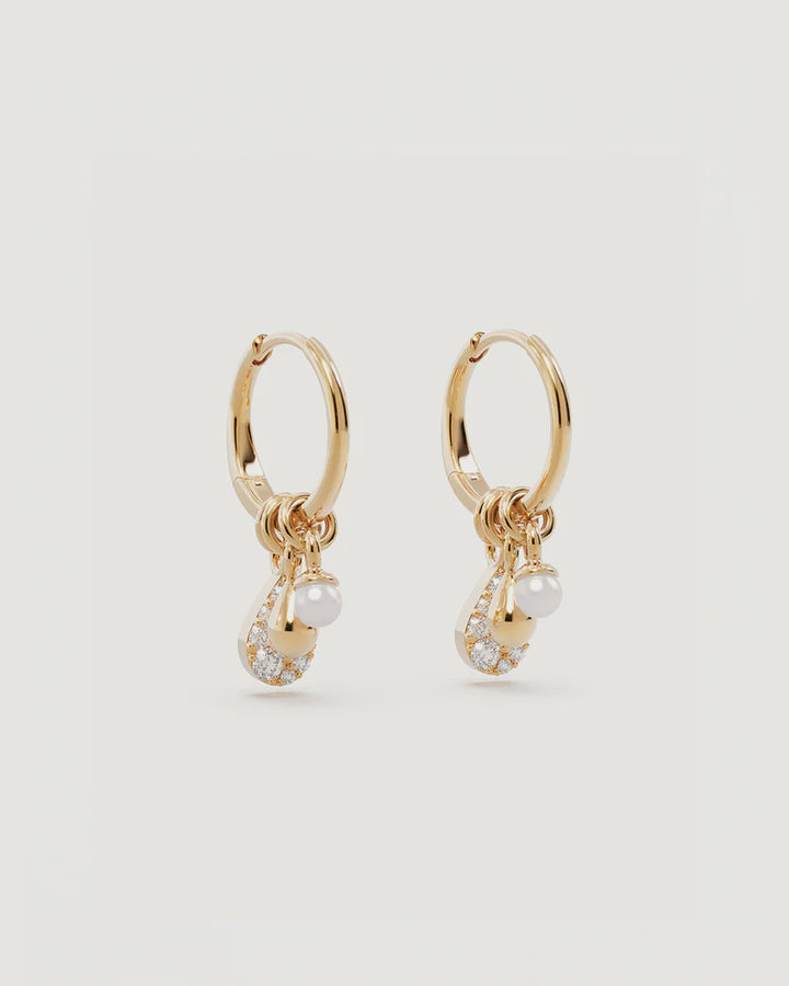 By Charlotte Gold Ocean Mist Hoops - 18k Gold Vermeil