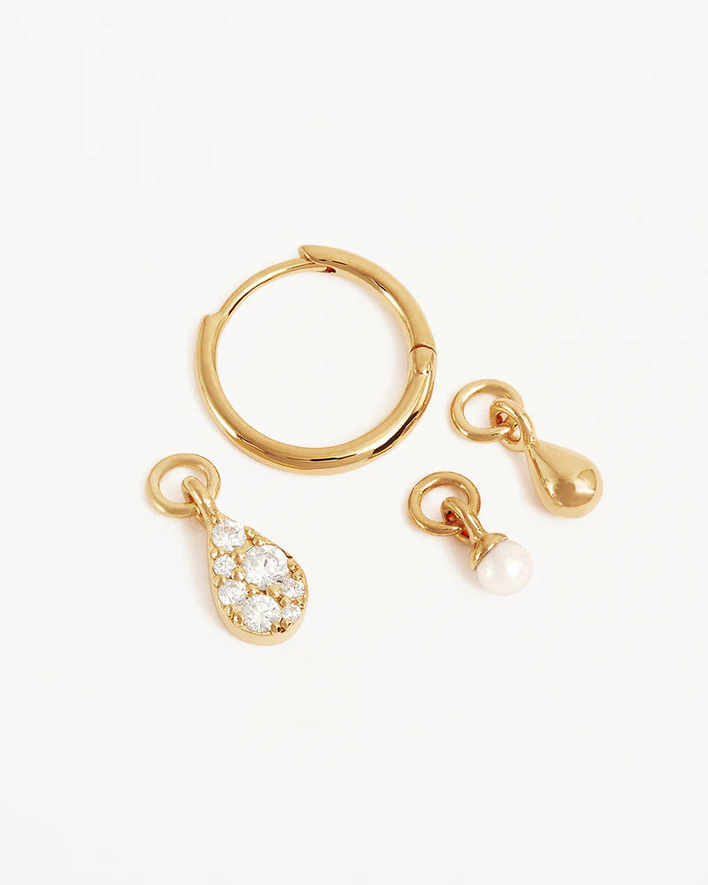 By Charlotte Gold Ocean Mist Hoops - 18k Gold Vermeil