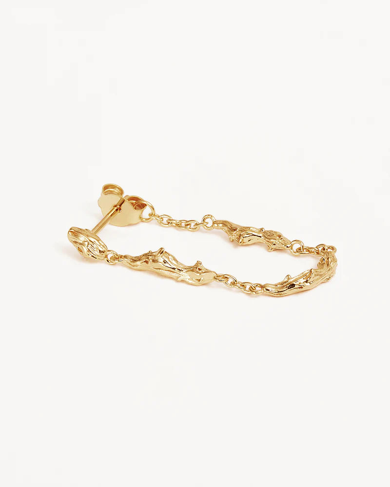 By Charlotte Drift Chain Earrings - 18k Gold Vermeil