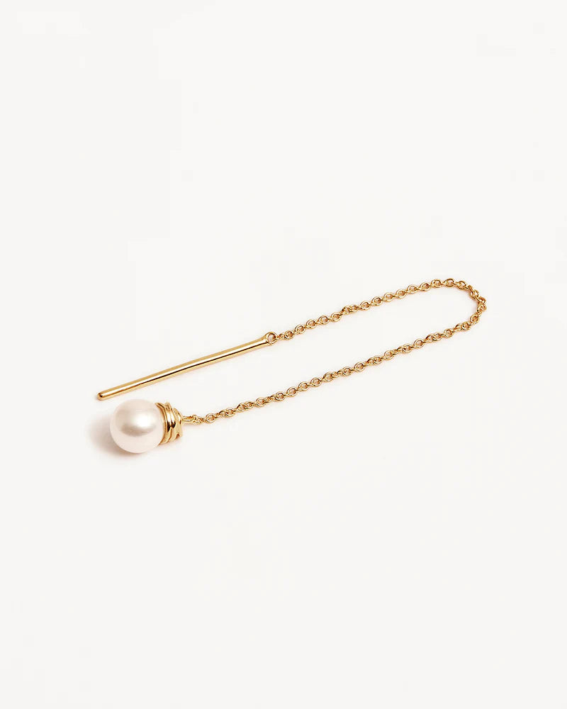 By Charlotte Whispers Of Tranquility Pearl Thread Earrings - 18k Gold Vermeil