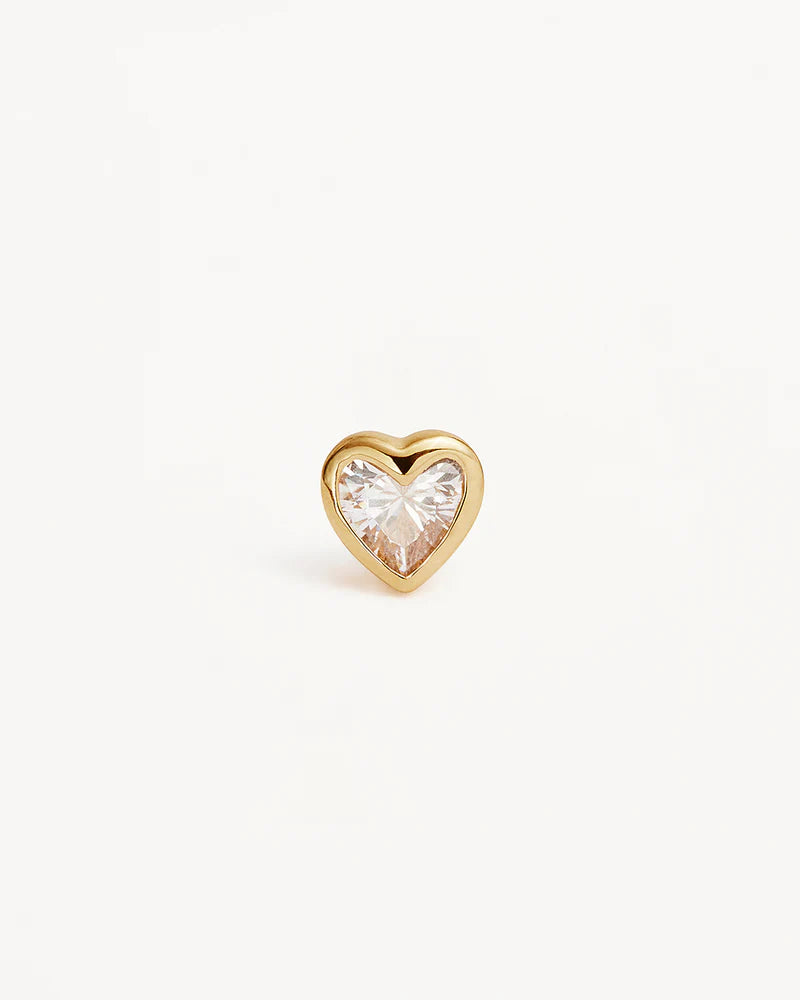 By Charlotte Radiant Heart Stud Earrings - 18k Gold Vermeil
