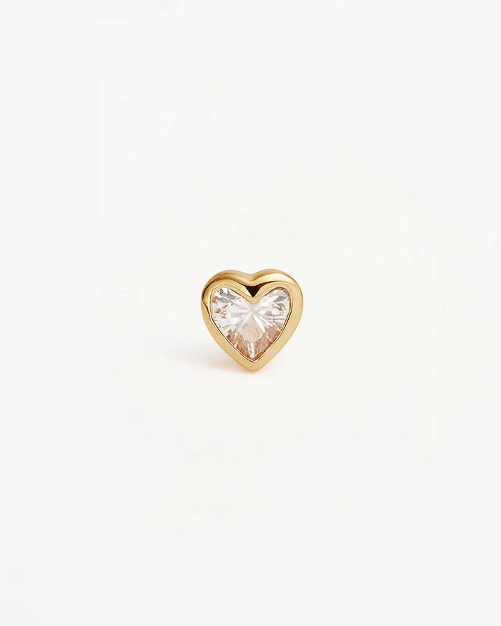 By Charlotte Radiant Heart Stud Earrings - 18k Gold Vermeil