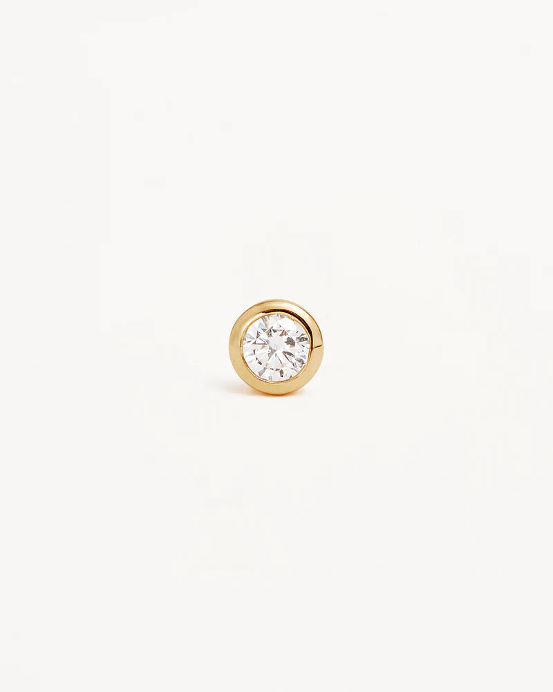 By Charlotte Radiant Crystal Stud Earrings-18k Gold Vermeil