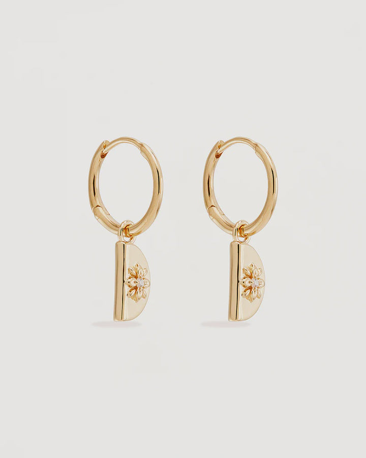 By Charlotte Lotus Hoops - 18k Gold Vermeil