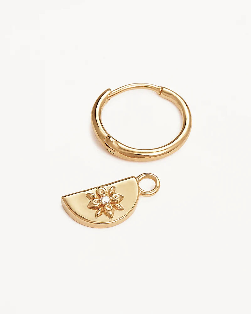 By Charlotte Lotus Hoops - 18k Gold Vermeil