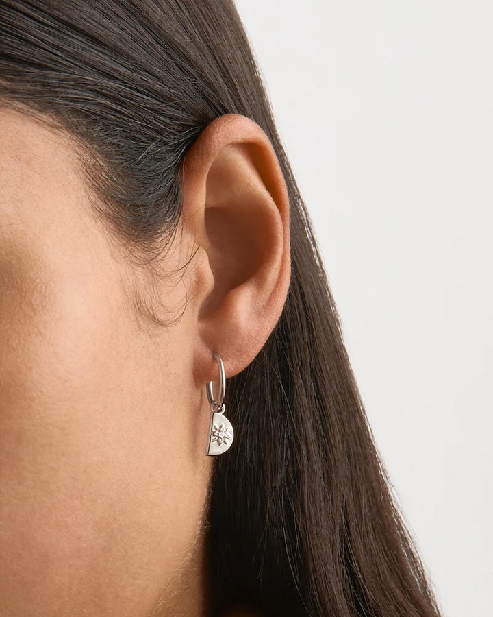 By Charlotte Lotus Hoops - Sterling Silver