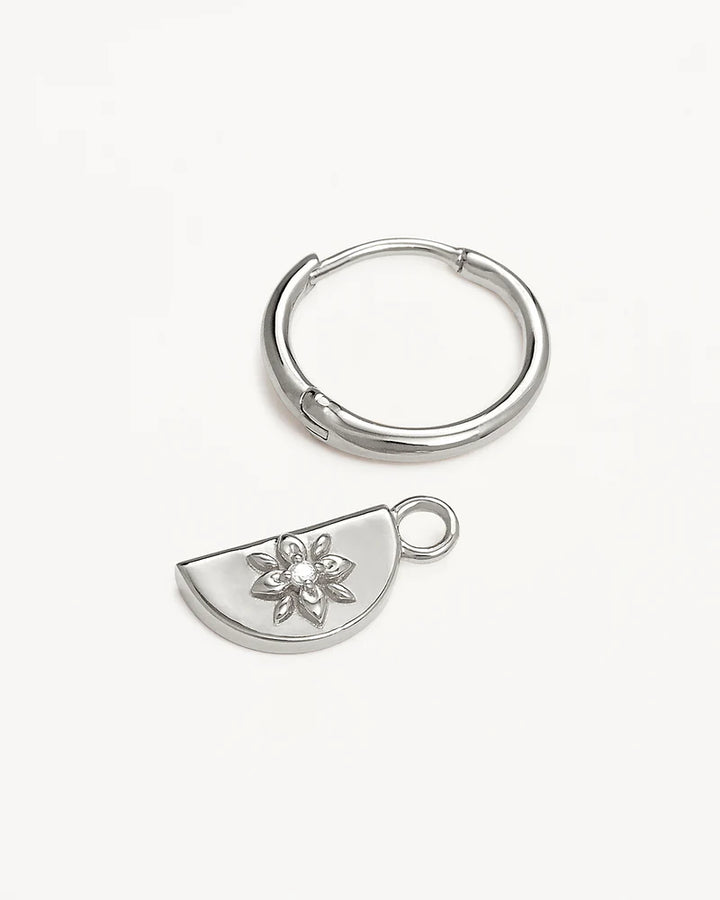By Charlotte Lotus Hoops - Sterling Silver