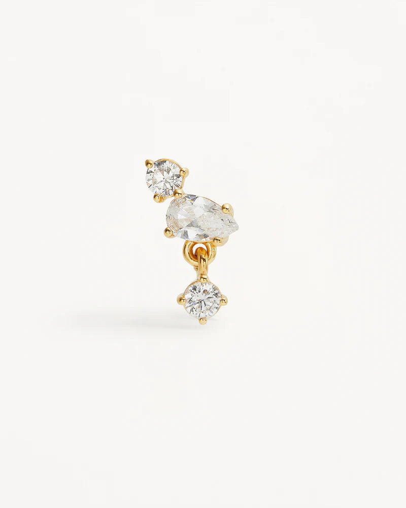 By Charlotte 18k Gold Vermeil No Rain, No Flowers Stud Earrings