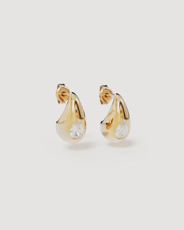 By Charlotte 18k Gold Vermeil Dewdrop Small Earrings