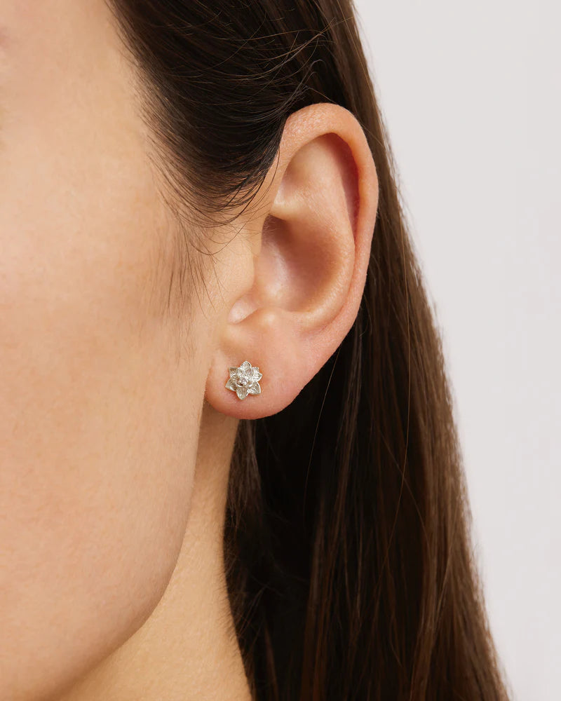 By Charlotte Sterling Silver Bloom Within Lotus Stud Earrings