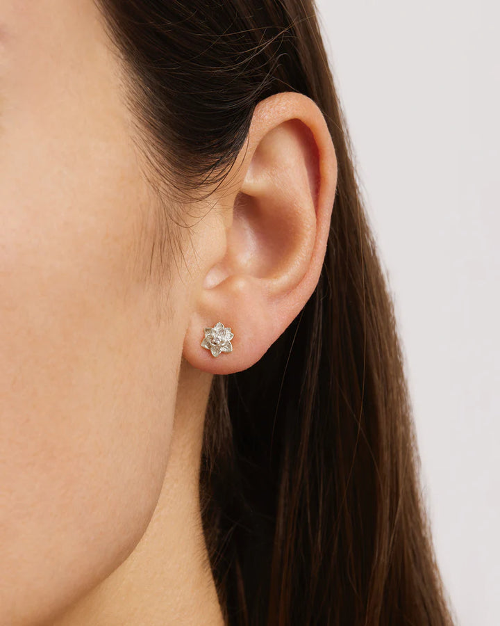 By Charlotte Sterling Silver Bloom Within Lotus Stud Earrings