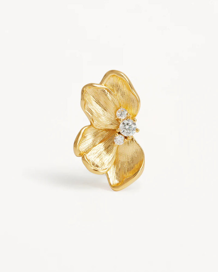 By Charlotte Serene Lotus Statement Earrings - 18k Gold Vermeil