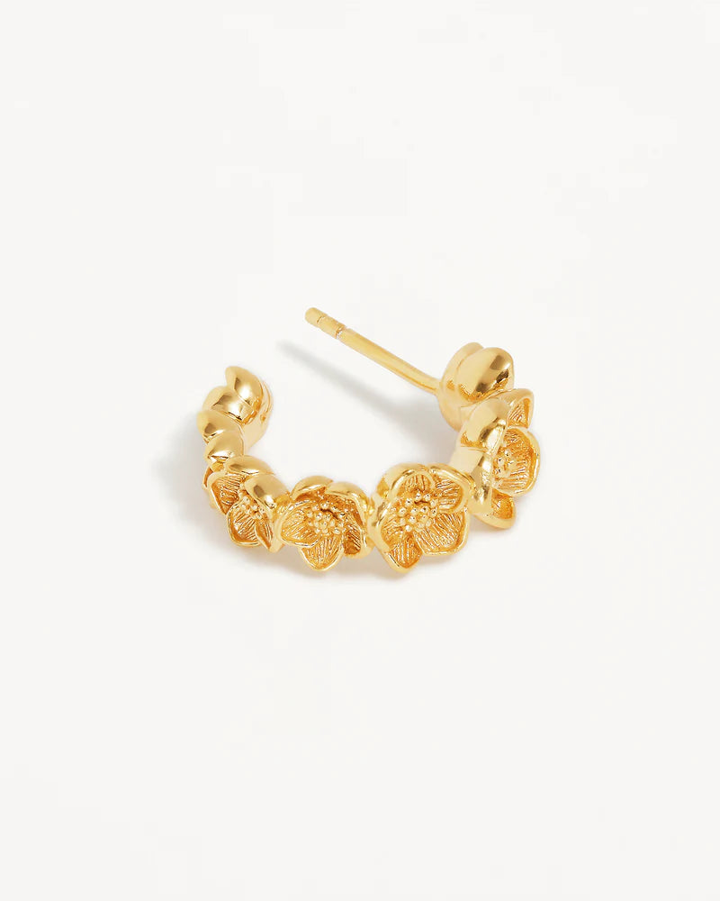By Charlotte 18k Gold Vermeil Bloom With Grace Hoops
