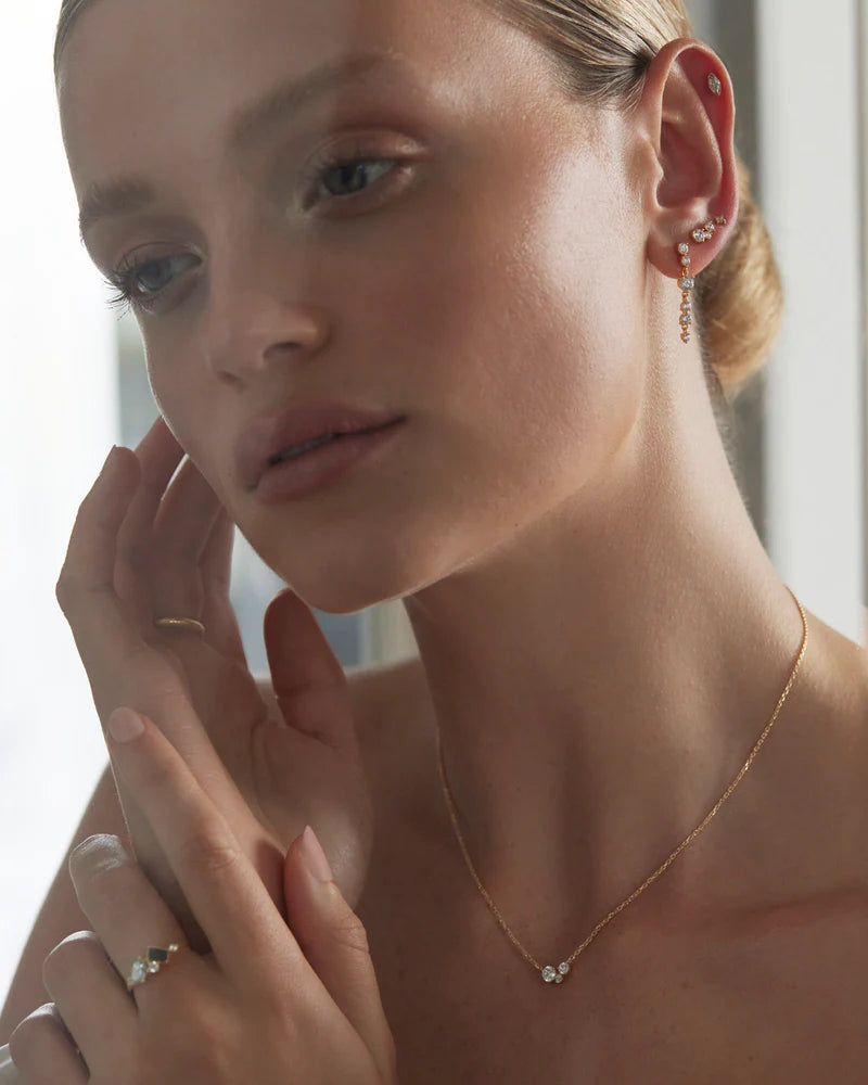 By Charlotte 18k Gold Vermeil Whispers Of Love Stud Earrings
