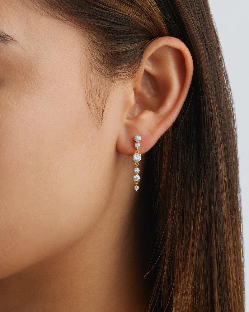 By Charlotte 18k Gold Vermeil Forever Yours Drop Earrings