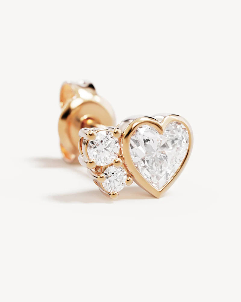 By Charlotte Dream Lover Heart Stud Earrings - 18K Gold Vermeil