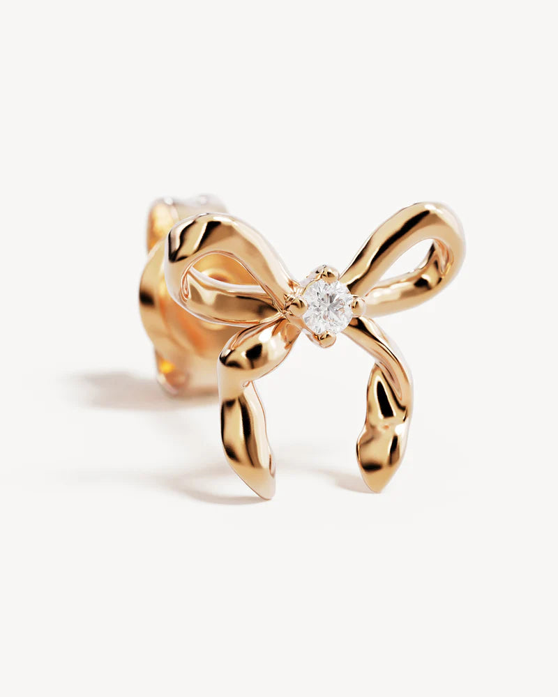 By Charlotte Forever More Bow Stud Earrings - 18K Gold Vermeil