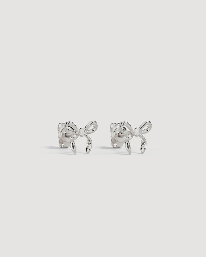 By Charlotte Forever More Bow Stud Earrings - Sterling Silver