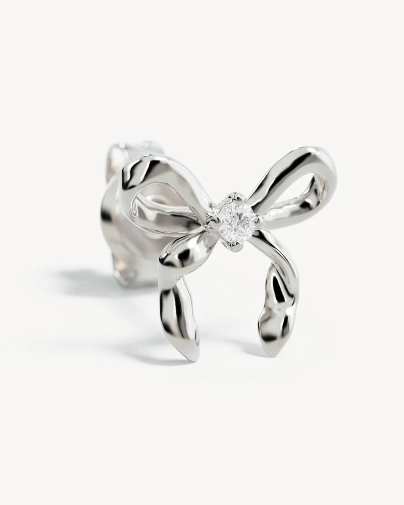 By Charlotte Forever More Bow Stud Earrings - Sterling Silver