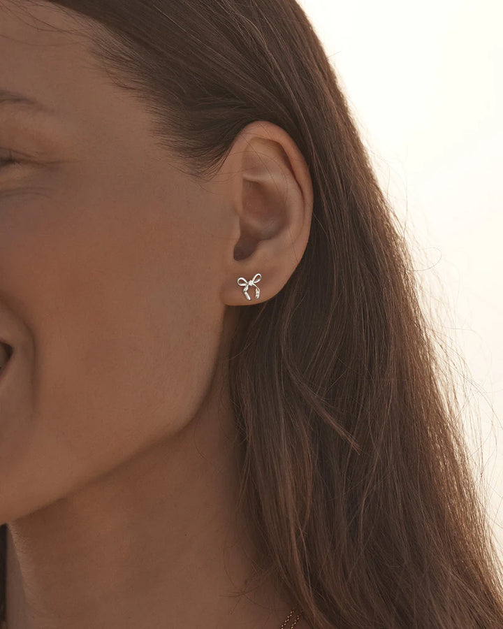 By Charlotte Forever More Bow Stud Earrings - Sterling Silver