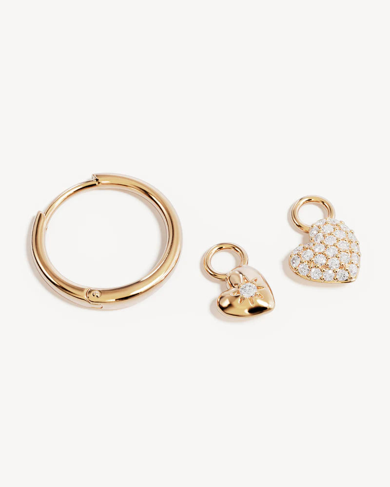 By Charlotte You Have My Heart Hoops - 18K Gold Vermeil