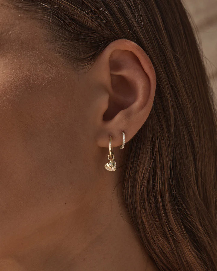 By Charlotte You Have My Heart Hoops - 18K Gold Vermeil