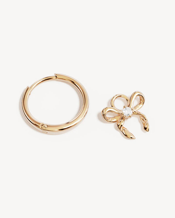 By Charlotte Forever More Bow Hoops - 18K Gold Vermeil