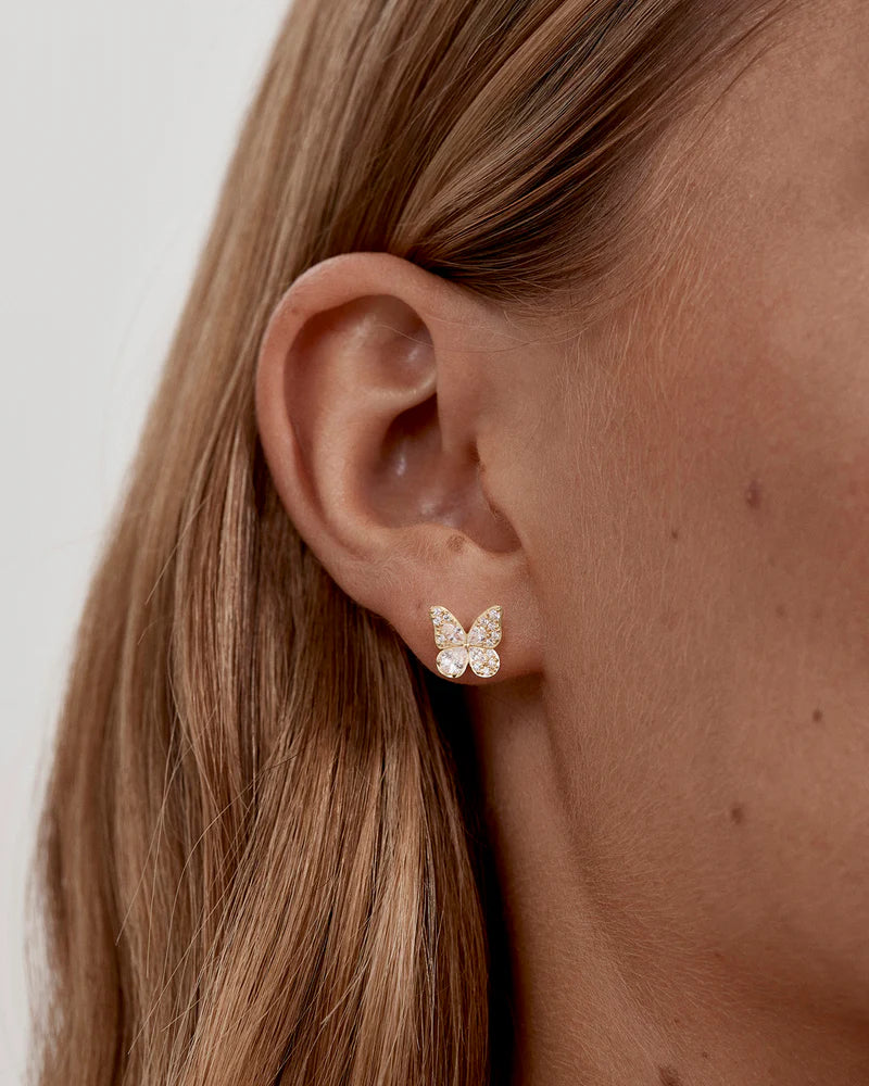 By Charlotte I Believe, I Become Stud Earrings - 18k Gold Vermeil