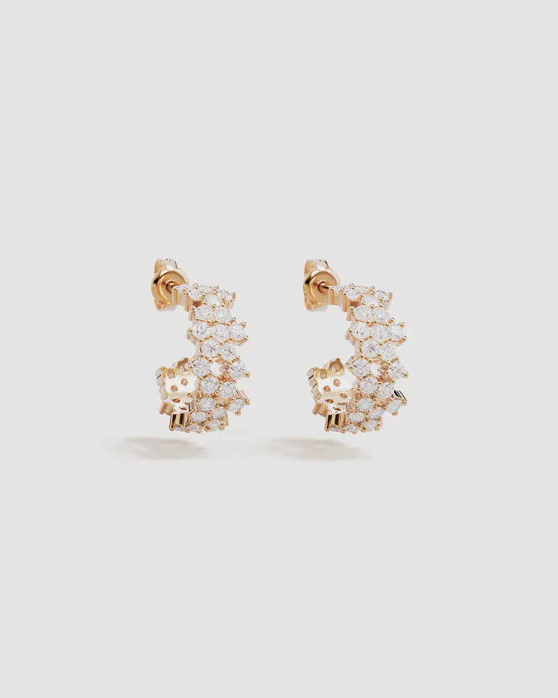 By Charlotte Crystal Dust Hoops - 18k Gold Plated