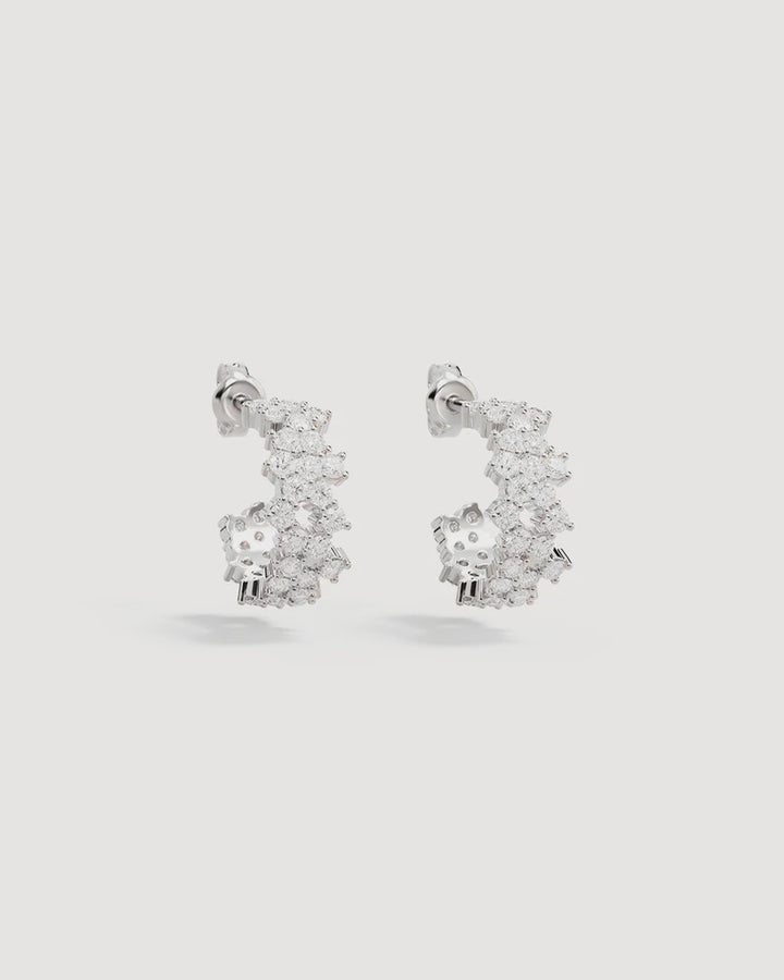 By Charlotte Crystal Dust Hoops - Sterling Silver