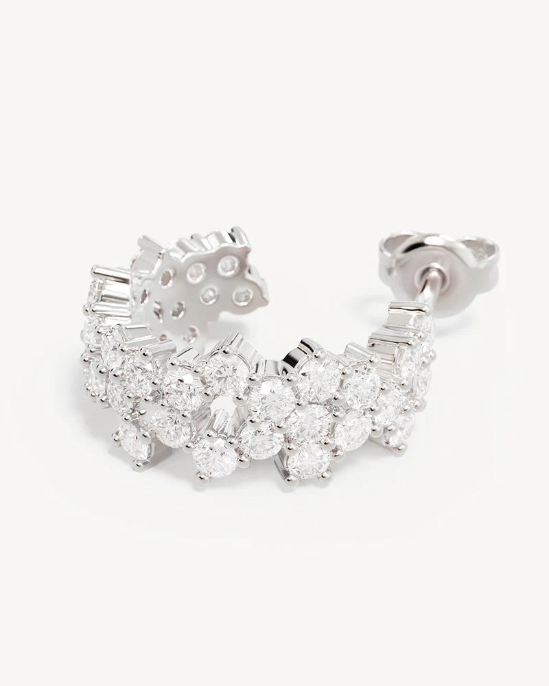 By Charlotte Crystal Dust Hoops - Sterling Silver