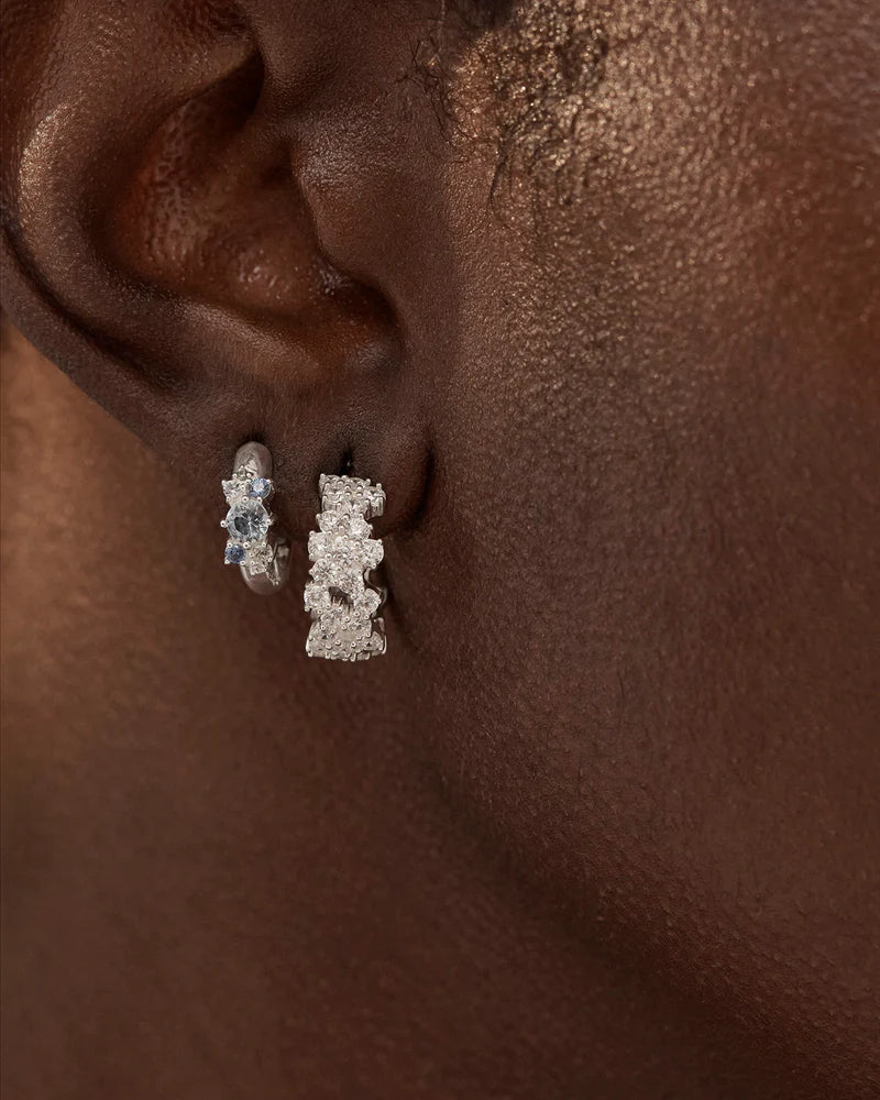 By Charlotte Crystal Dust Hoops - Sterling Silver