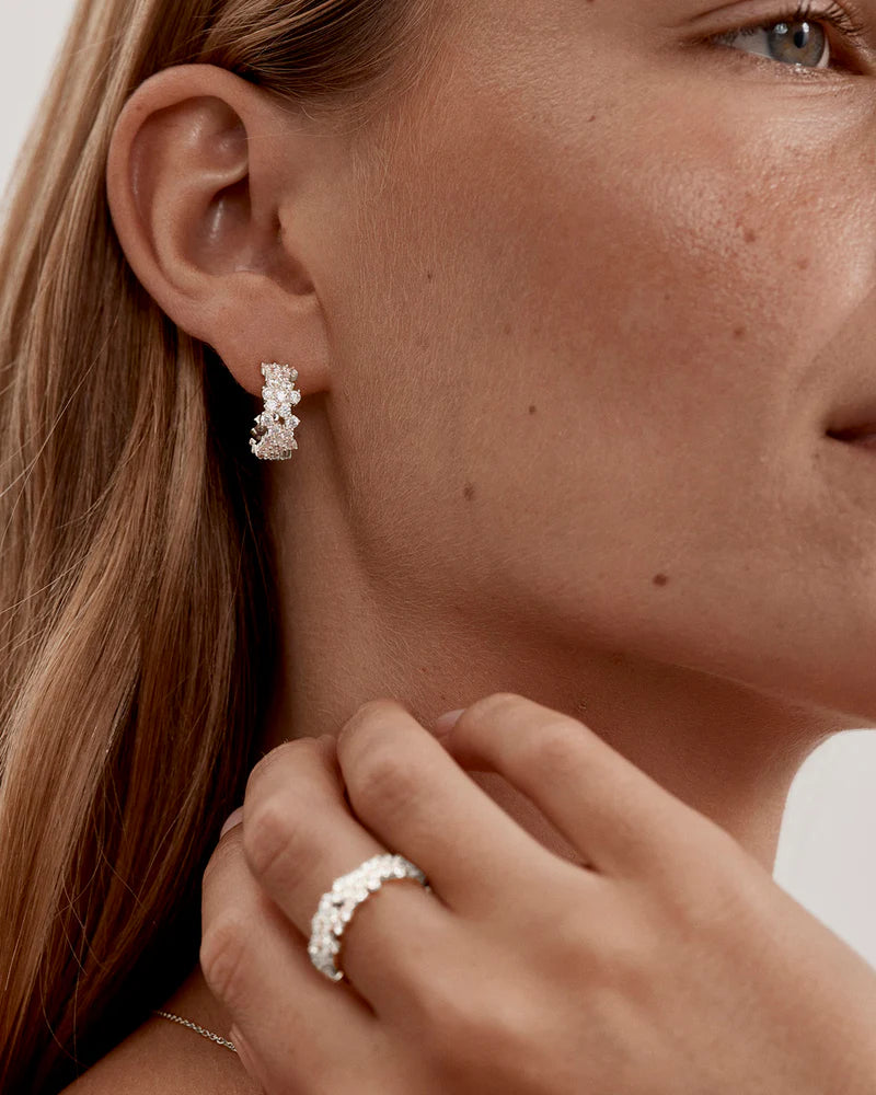 By Charlotte Crystal Dust Hoops - 18k Gold Plated