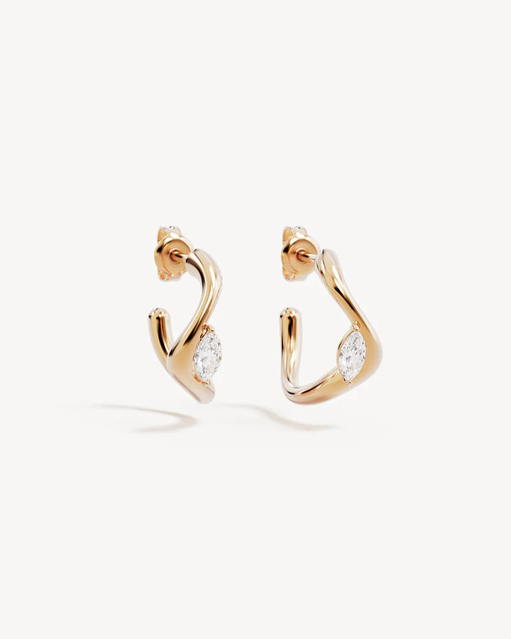 By Charlotte Crystal Wings Hoops - 18k Gold Vermeil