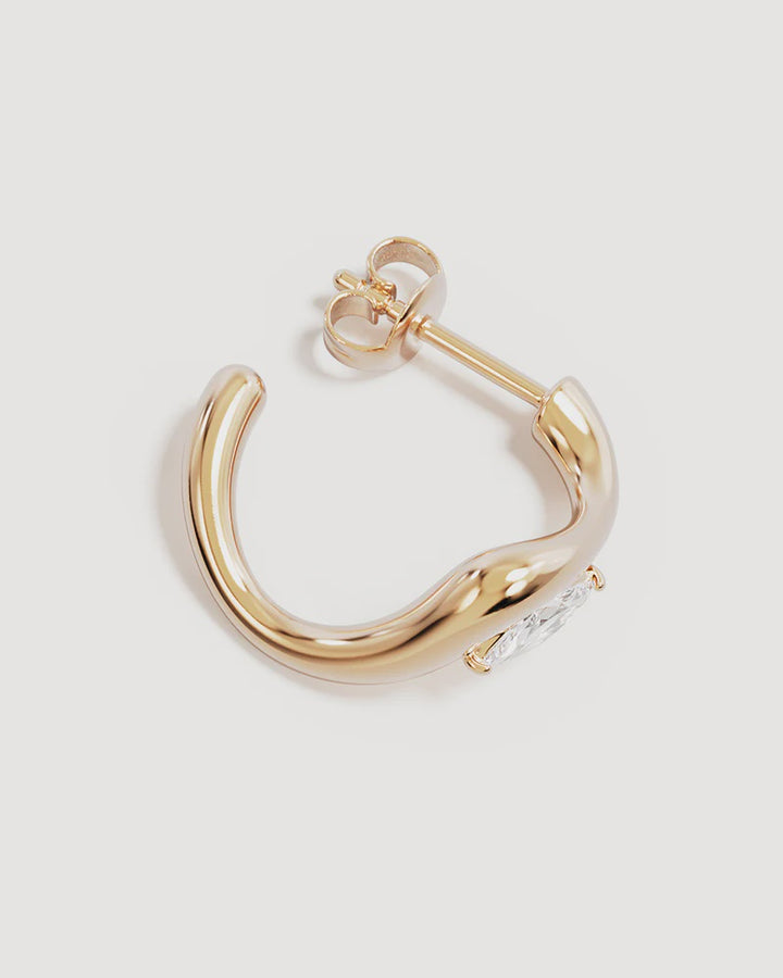 By Charlotte Crystal Wings Hoops - 18k Gold Vermeil