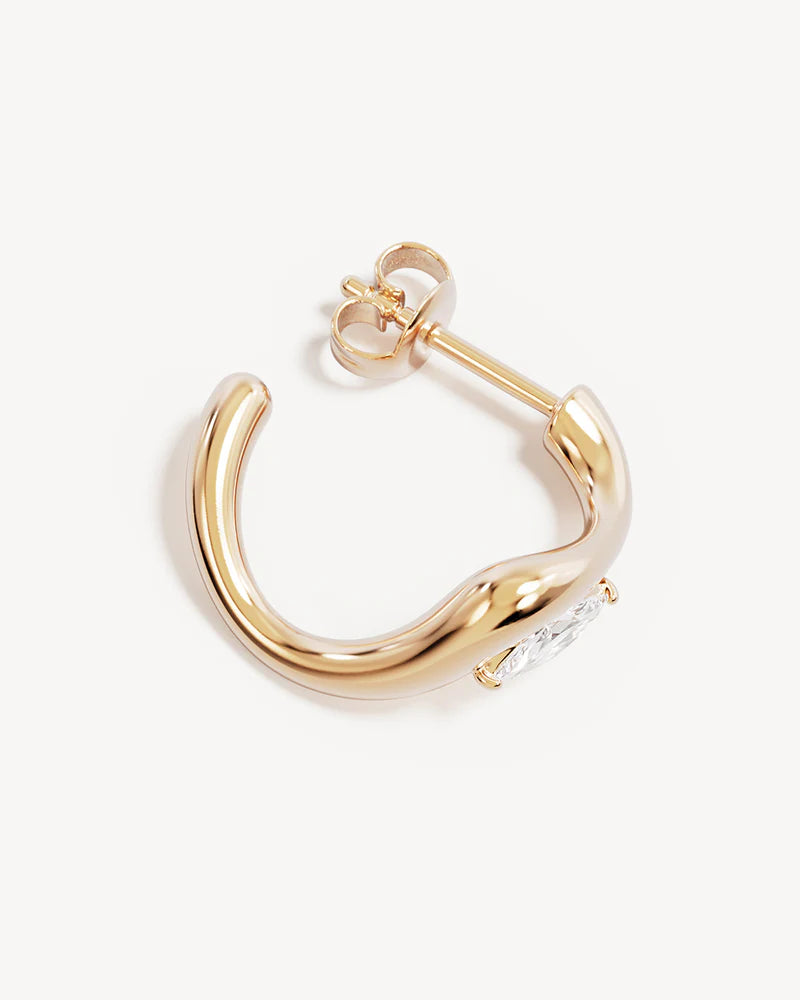 By Charlotte Crystal Wings Hoops - 18k Gold Vermeil