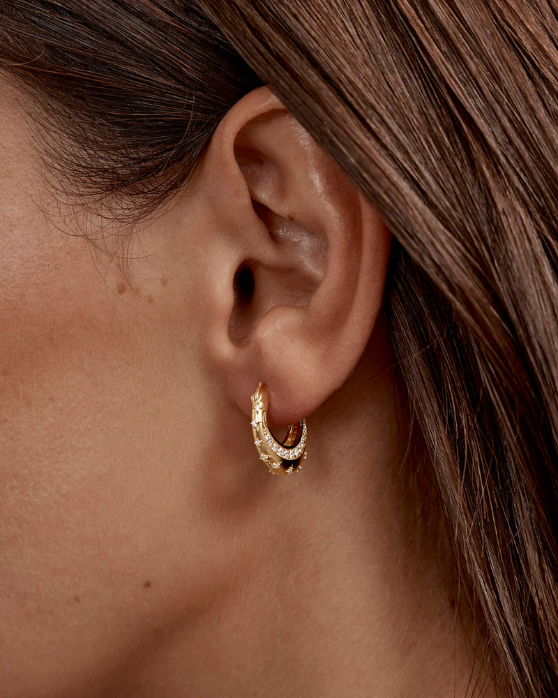 By Charlotte My Moon And Stars Hoops - 18k Gold Plated